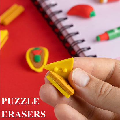 Erasers for Kids - Food Erasers - 100 Pcs Mini Erasers Kids Bulk - Cute Erasers for Classroom Prizes Bulk Gifts - Mini School Supplies - Bulk Toys