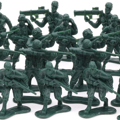 Army Men Action Figures - 2” Small Soldiers for Boys - Green Army Soldier Toy Playset - Military Toys - Army Party Favor Decoration