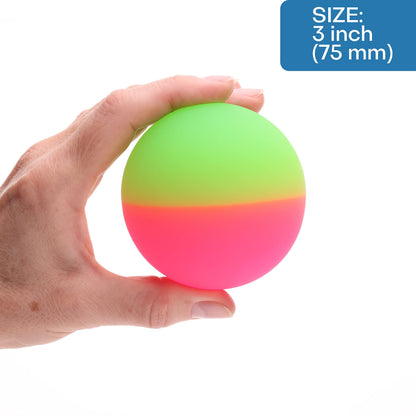 Bouncy Balls - Huge Rubber Balls for Kids - 3 Inches Jumbo ICY Bounce Balls - Large Bouncy Ball - Bouncy Balls Party Favors for Kids