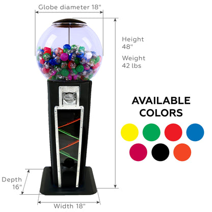 Vending Machine - Wizard Wonder Capsule Vending Machine - Prize Machine - Commercial Vending Machine for 2 Inch Round Capsules Gumballs Bouncy Balls - Black