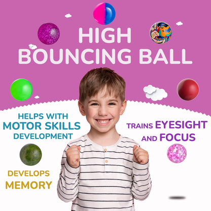 Bouncy Balls - Bouncing Balls Assorted Pack - Bouncy Balls for Kids - Bouncy Ball Toys for Vending Machine - Bouncy Party Favors Balls - Super Balls