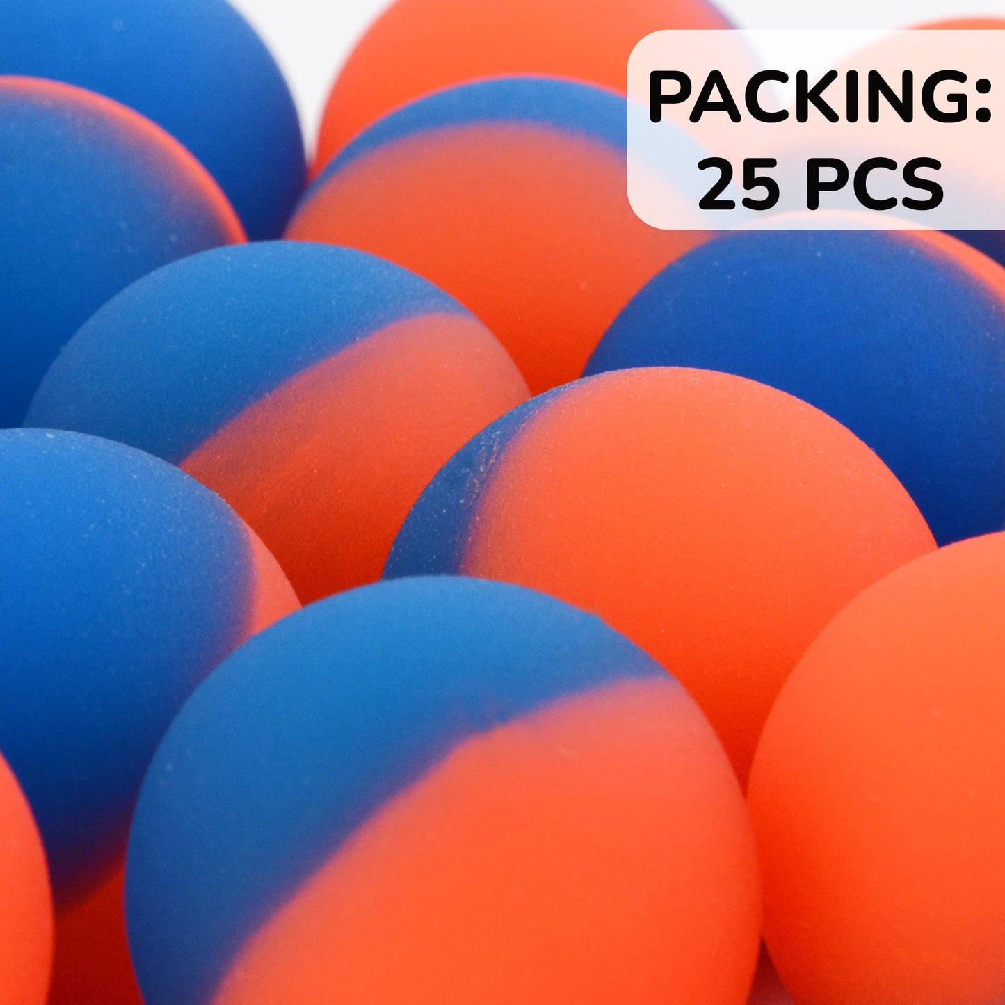 Rubber Balls for Kids - Double Colored ICY Bounce Balls - 25 pcs 50 pcs 100Pcs Large Bouncy Ball 45 mm - Super Ball Vending Machine Toys