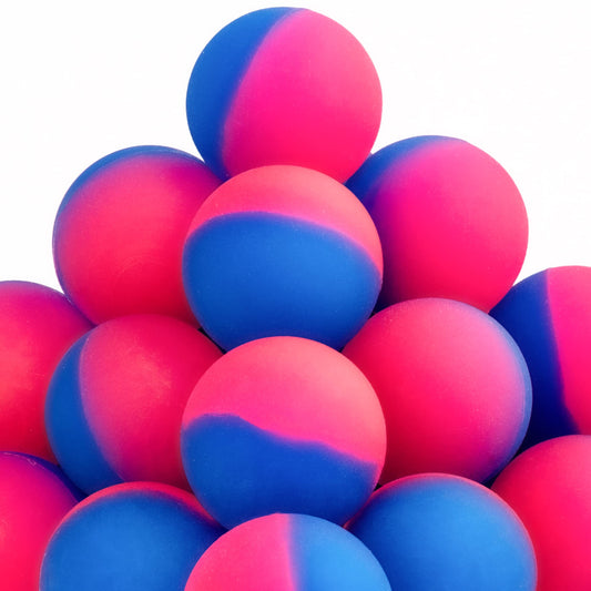 Rubber Balls for Kids - Double Colored ICY Bounce Balls - 25 pcs 50 pcs 100Pcs Large Bouncy Ball 45 mm - Super Ball Vending Machine Toys