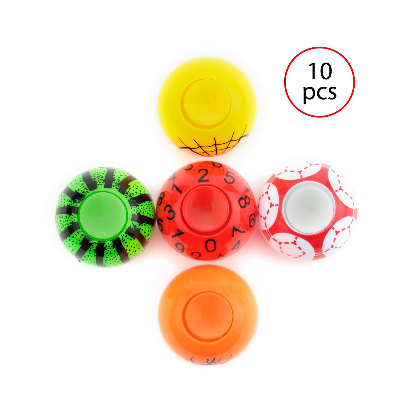 Spinner Balls ~2''- Assorted Spinners - Fidget Toys Balls in Bulk, 10 pcs