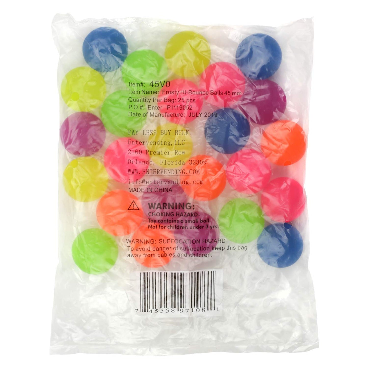 Bounce Balls - 25 mm Little Balls for Kids - Bouncy Balls Party Favors - Gumball Machine Bouncy Balls Bulk Refill