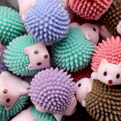 Hedgehog Toy Figurines - Wild Life Animal Figures - Figurines Party Favors for Kids - Cake Toppers – Woodland Decoration Playset - Cognitive Toys