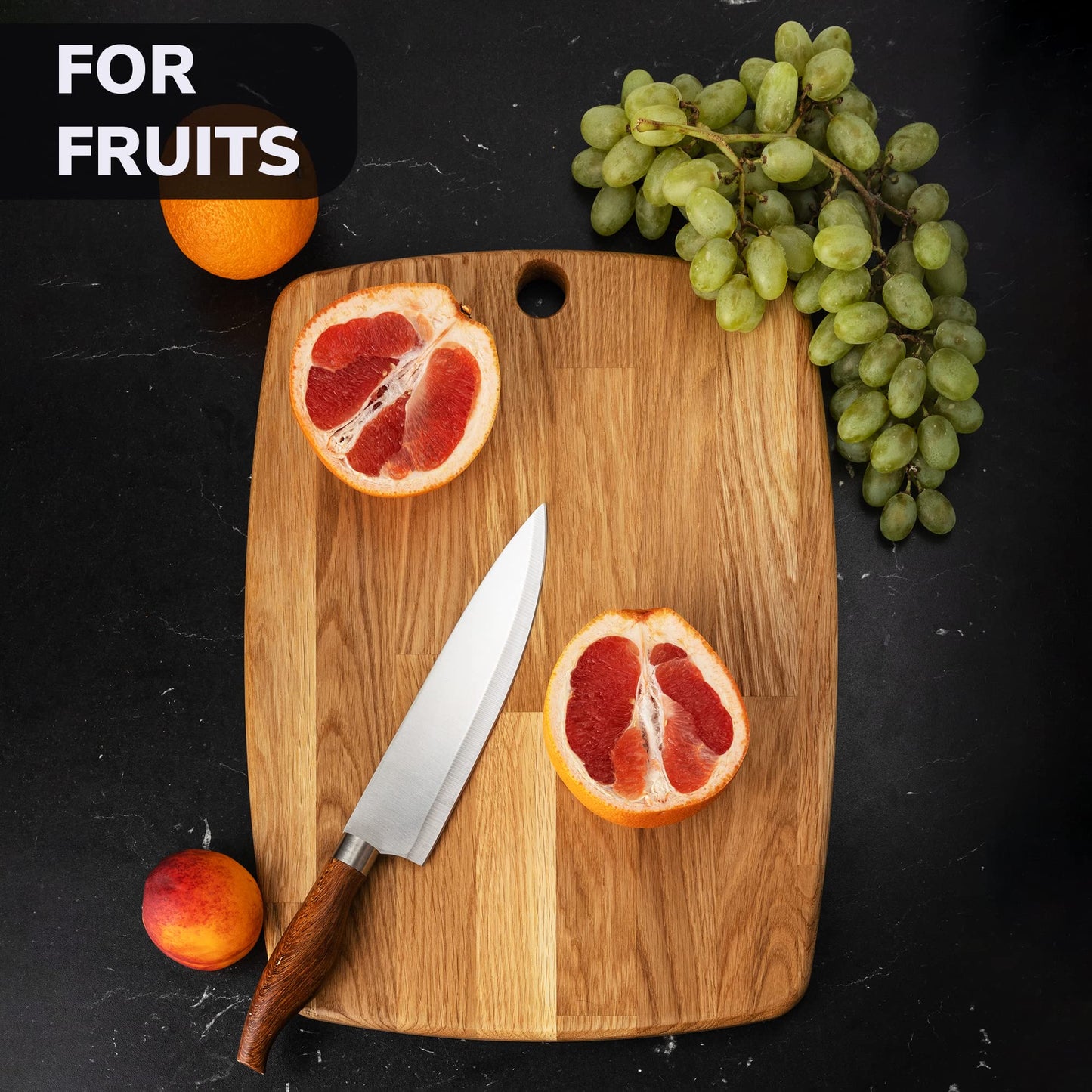 16x12 Inches Large Wood Cutting Board - Oak Cutting Board - Steak Board - Fruit Cutting Board - Real Wood Cutting Board