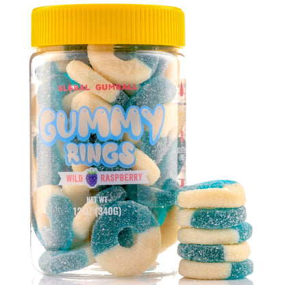 Gummy Candy - Gummy Rings - 12 oz - Gummies Candy in Jar - Fun and Delicious Gummy Snack - Peanut & Tree Nut Free, Gluten and Dairy Free