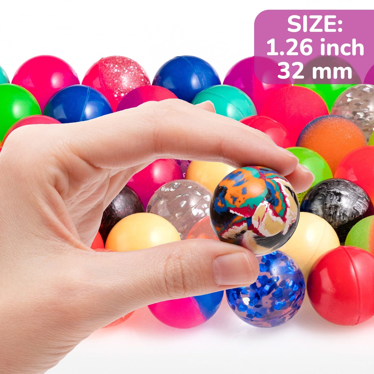 Bouncy Balls - Bouncing Balls Assorted Pack - Bouncy Balls for Kids - Bouncy Ball Toys for Vending Machine - Bouncy Party Favors Balls - Super Balls