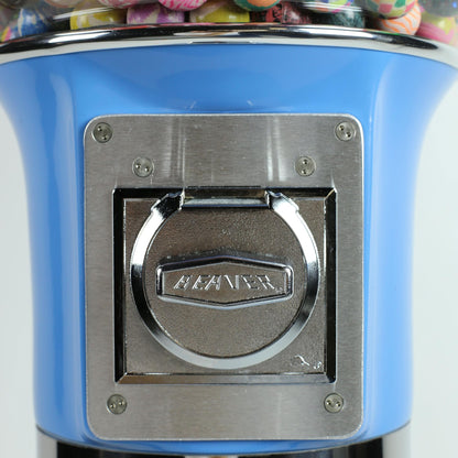 Gumball Machine 48" - Blue Vending Machine for $0.25 Coins - Wiz Kid Spiral Candy Machine with Dispenser for Gumballs Bubble Gum Bouncy Balls Capsules