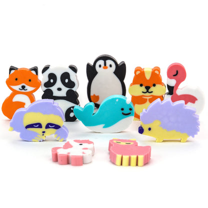 Erasers for Kids - Pencil Eraser Animals - Mini Erasers Kids - Cute Erasers for Classroom Prizes - Mini School Supplies