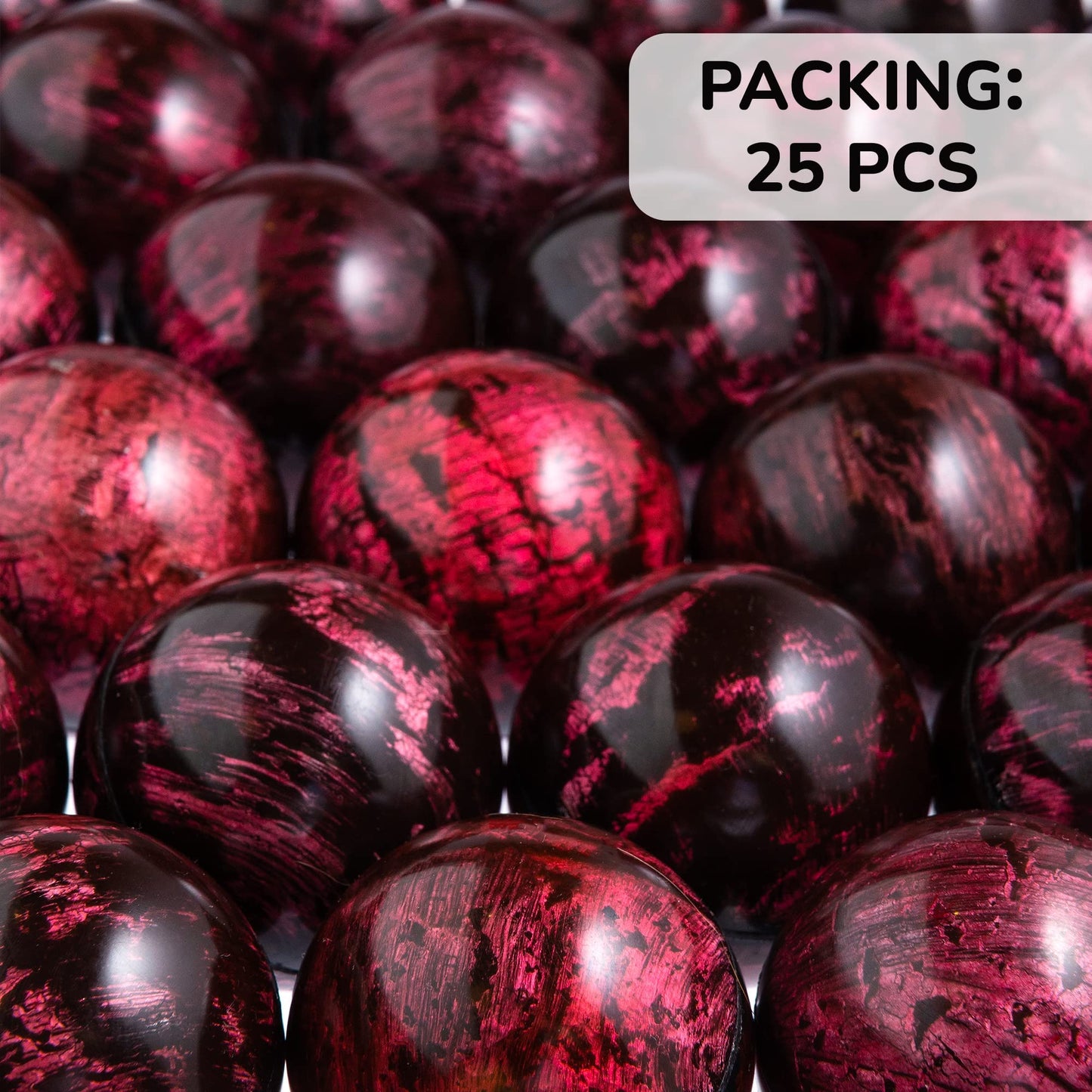 Bouncy Balls - Rubber Balls for Kids - Single Color Bowling Bounce Balls - 25 Pcs Large Bouncy Ball 45 mm - Super Ball Vending Machine Toys