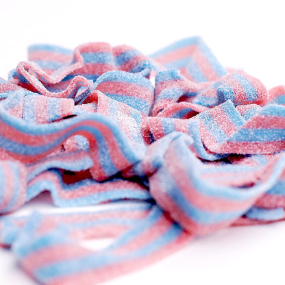 Sour Belts Candy - Candy Sour Strips - 0.55 Lb Jar of Sour Strips Candy - Sour Rainbow Belts- Peanut Free - Great as Movie Theater Candy for Kids