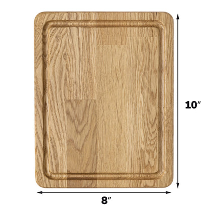 10x8 Inches Small Wood Cutting Board - Oak Cutting Board - Real Wood Cutting Board - Chopping Board for Kitchen - Edge Grain Oak Wood Board