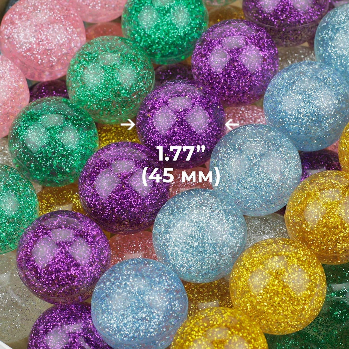 Bouncy Balls - 5 Pcs Rubber Balls for Kids - Large 45mm - Super Ball Vending Machine Toys