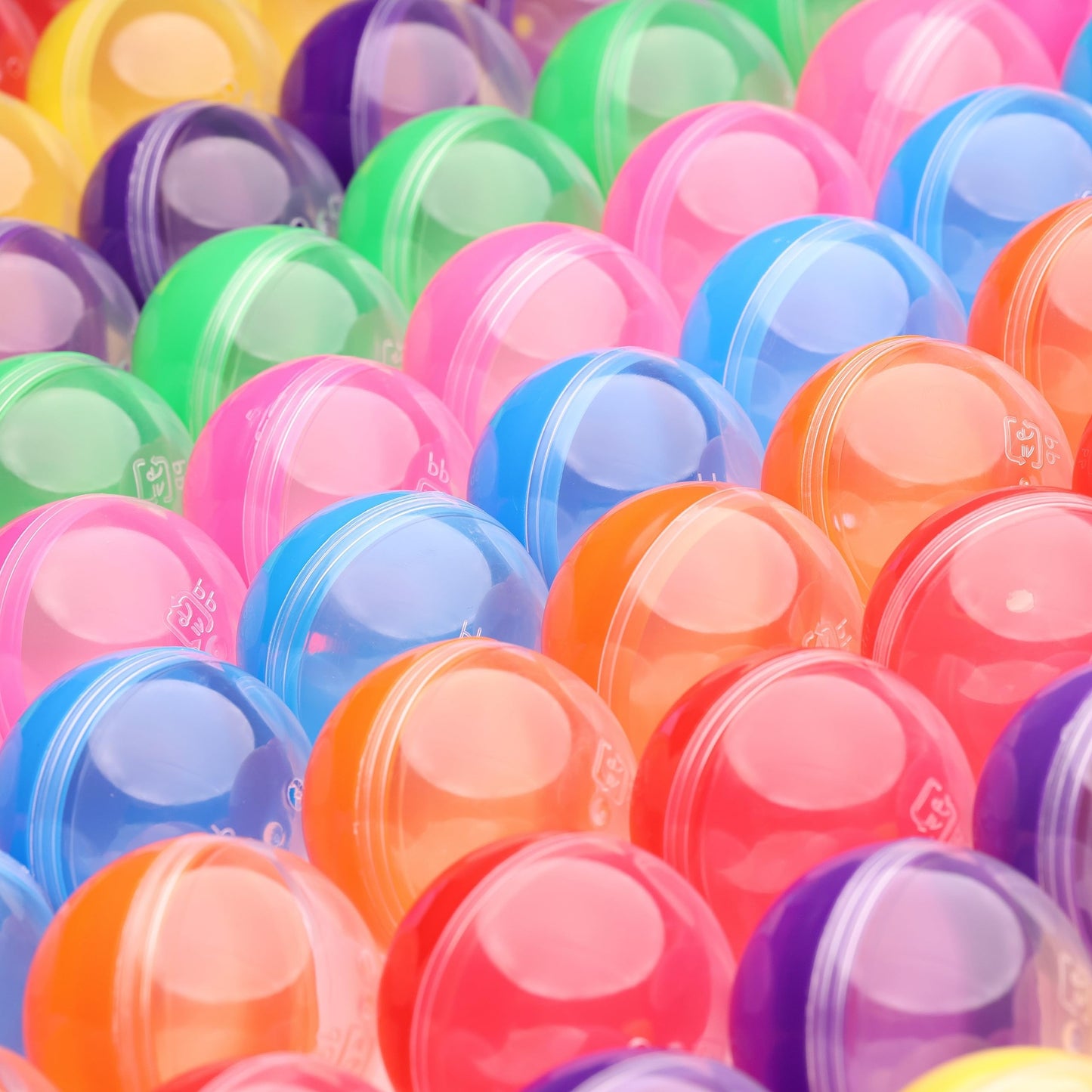 2.6 Inch Empty Plastic Capsules - 25 Pcs Clear-Colored Round Capsules - 65 mm Bath Bombs Molds - Toy Capsules - Candy Hunt Containers