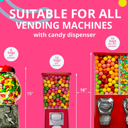 Mini Chiclets Gum - Chicklets Assorted Flavor Gum - Vending Machine Refill - Chiclet Gum Bulk - 1.7 LB - Chewing Bubble Gum - Tiny Chicklets