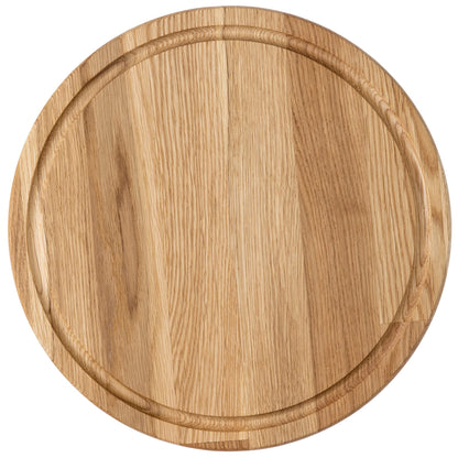 Round Cutting Board 11" - Wood Cutting Board - Oak Cutting Board - Real Wood Cutting Board - Chopping Board for Kitchen - Edge Grain Oak Wood Board