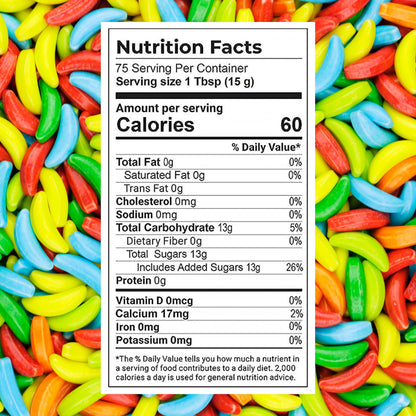 1.7 Lb Kooky Bananas - Candy Refill - Candy for Candy Machine - Assorted Candy Banana Heads - Party Favor Candy - Banana Flavored Runts Candy